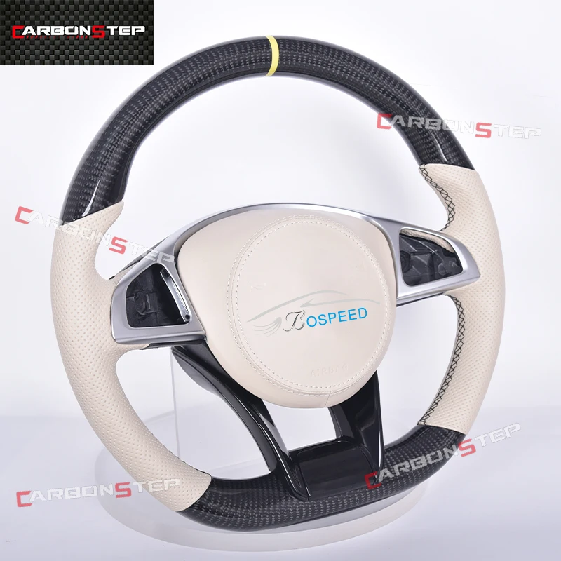 Carbon Fiber Steering Wheel For Mercedes Benz AMG A C E S Class C43 A45 W205 W204 G55 G500 W212 W463 C63 S63 CLS63 E63