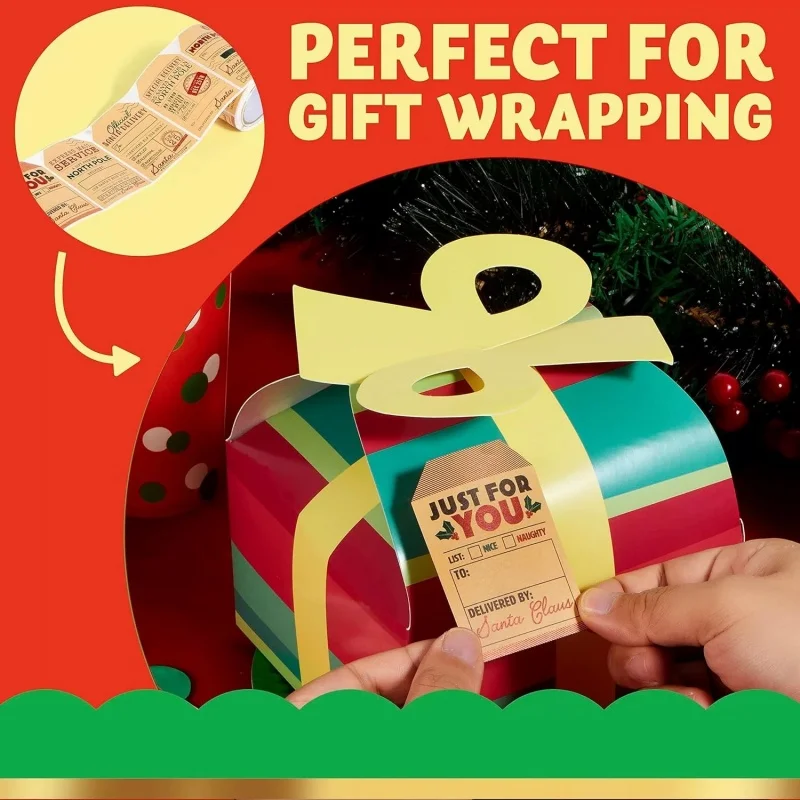 

Party Gift Decoration Christmas Stickers Envelope Sealing Stickers Self-adhesive Paper Labels Stickers For Gift Packing