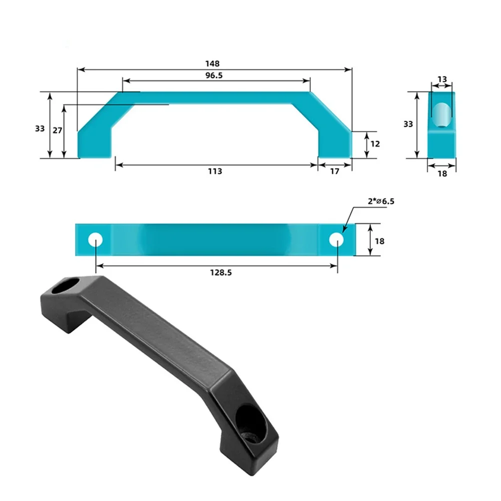 Anpassbarer Griff aus Aluminiumlegierung, Möbelgriff, einfache Installation, hohe Festigkeit, leicht, Druckbeständigkeit