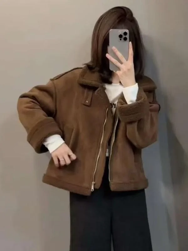 

Куртка из овечьей шерсти, женская куртка с капюшоном средней длины, среднее расширение, среднее покрытие, средняя защита, средний щит, промежуточная защита GF