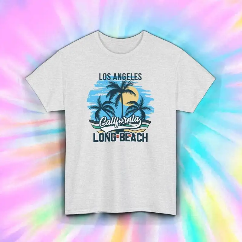 

Los Angeles T Shirt California Long Beach Summer Vacation S 5XL