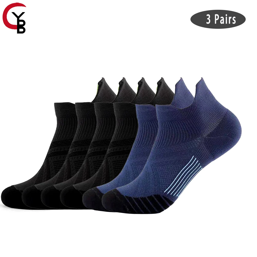 Ankle Compression Sock for Men and Women 3 Pairs, Compression Running Sock with Ankle Support