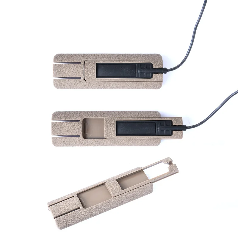 2Pcs ITI TD Scar Pocket Panel Remote Switch Rail Pad Set 4.33' Hunting Airsoft Fits 20mm Rails PEQ Flashlight Rat Tail Card Slot