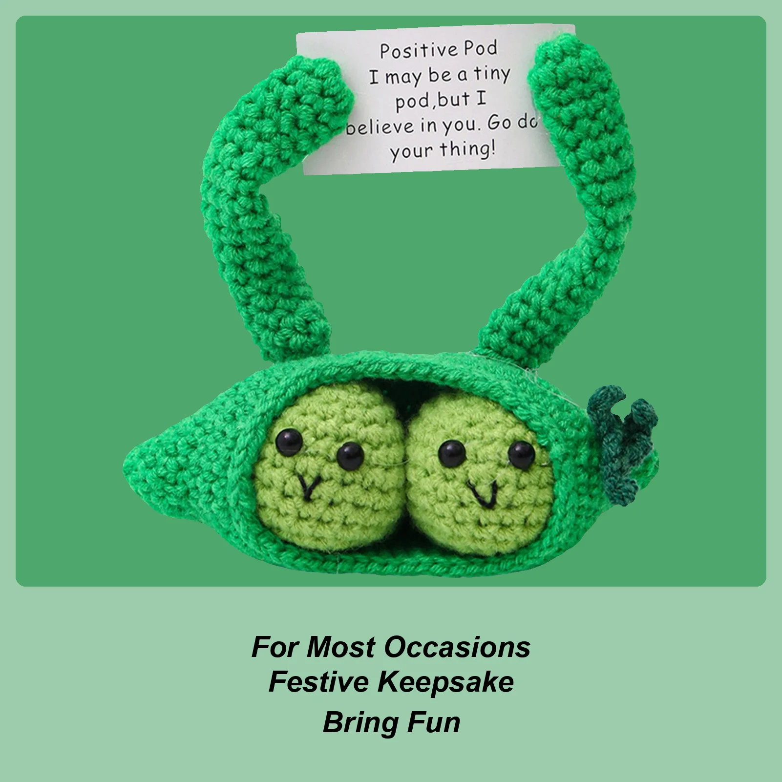 

Вьющиеся крючком вдохновляющие шерстяные украшения ручной работы с картой в форме двойного горошка, вязаные куклы для женщин, мужчин, девочек, мальчиков, друзей, студентов