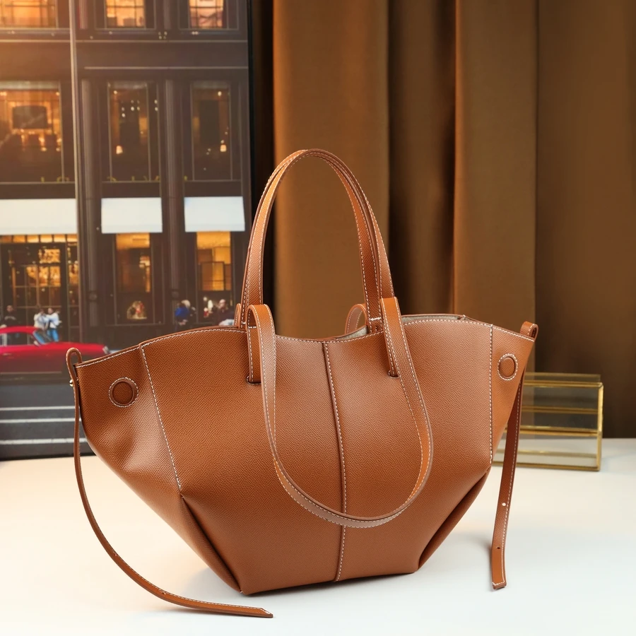 

Fashion hipster going out large capacity solid color wing bag high quality shoulder handbag large tote bag commuter bag