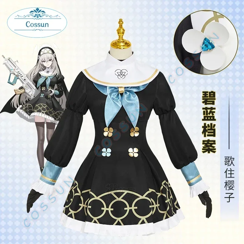 

COSSUN Game Blue Archive Utazumi Sakurako Cosplay Costume Halloween outfits Game Clothing Women Anime Dress