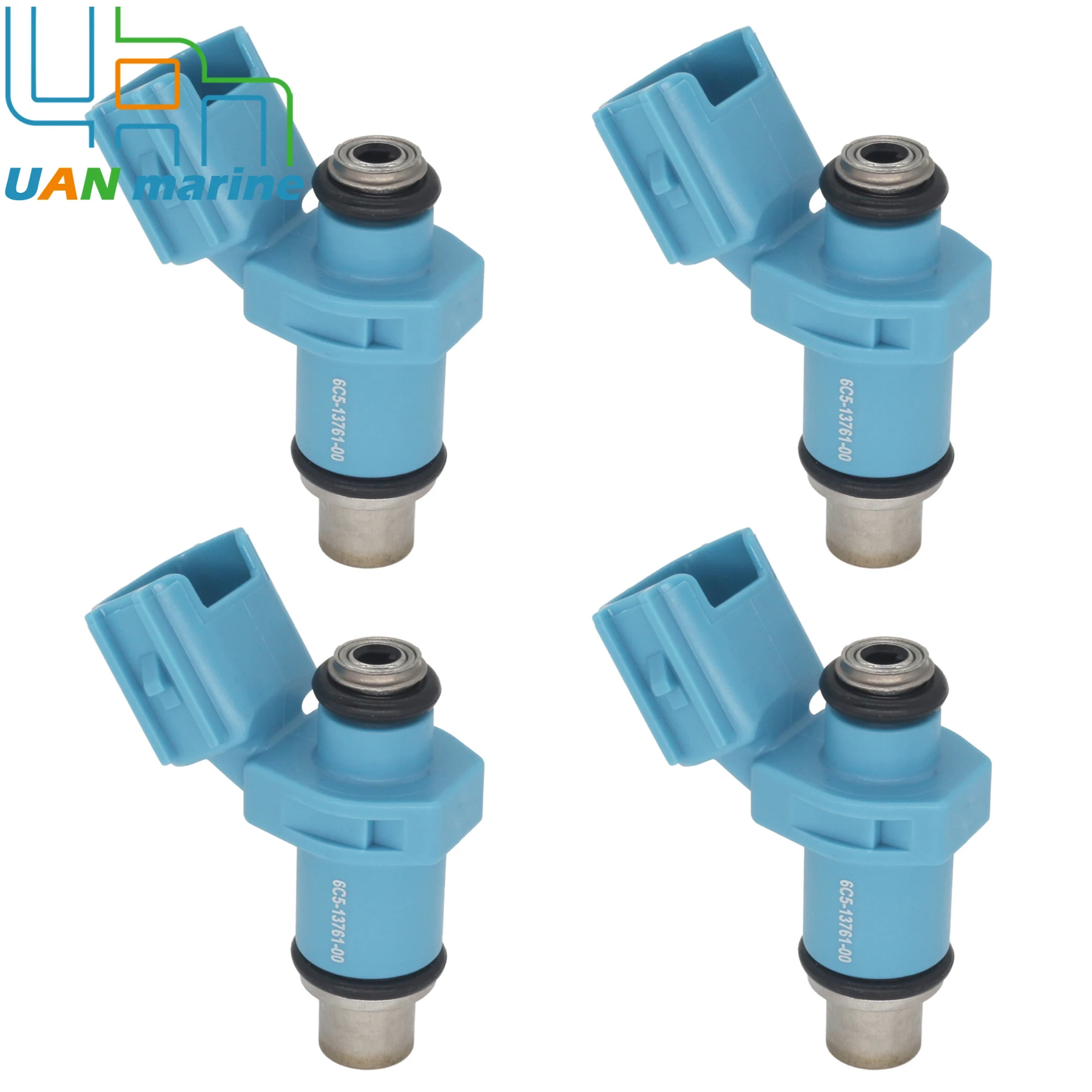 

4 Pcs 6C5-13761-00 Fuel Injector Assembly for Yamaha Outboard Engine 2 4 Stroke F T FT 40 50 60 HP Replaces 6C5-13761-00-00