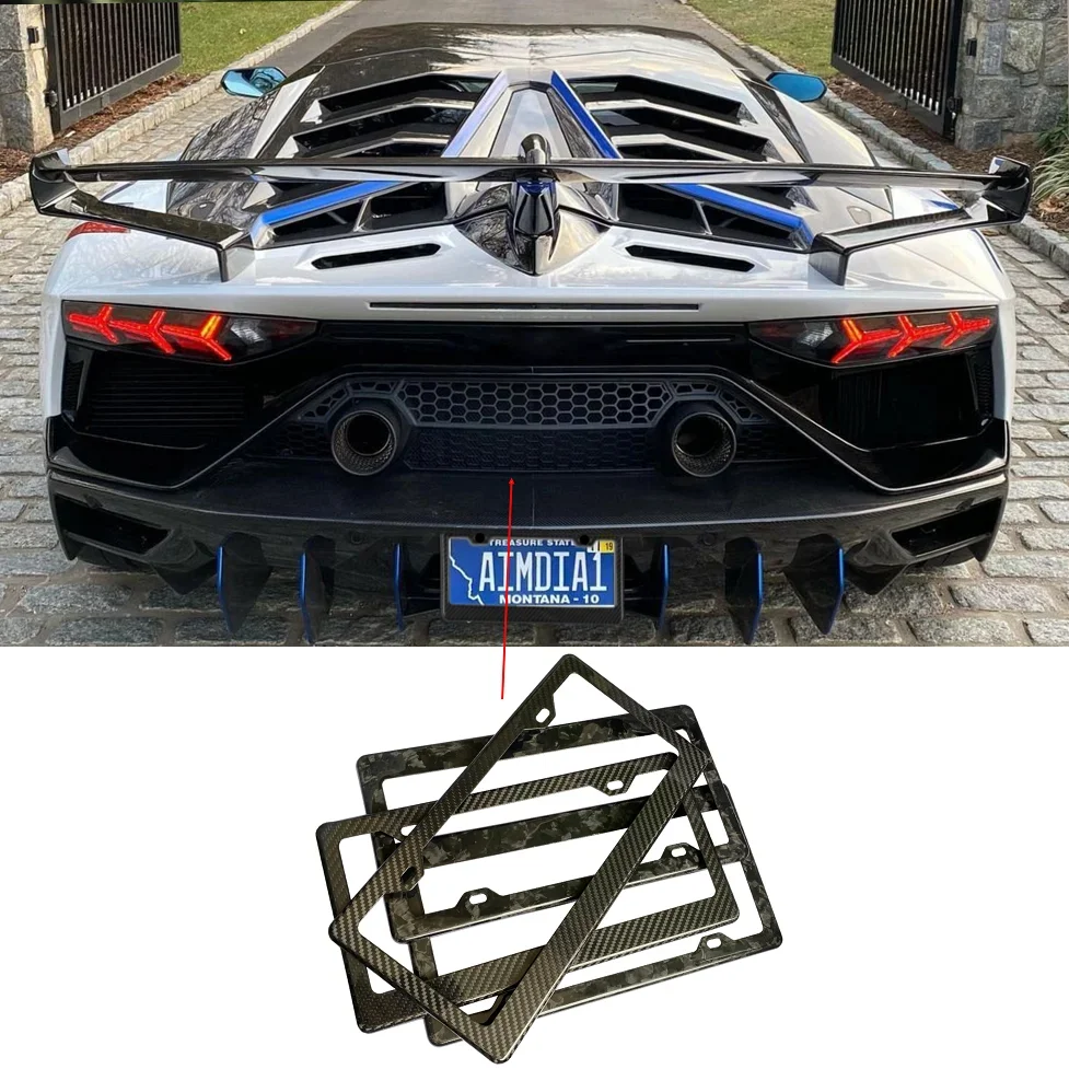 

Carbon fiber American car license plate frame forged carbon fiber license plate frame car license plate frame for Lamborghini