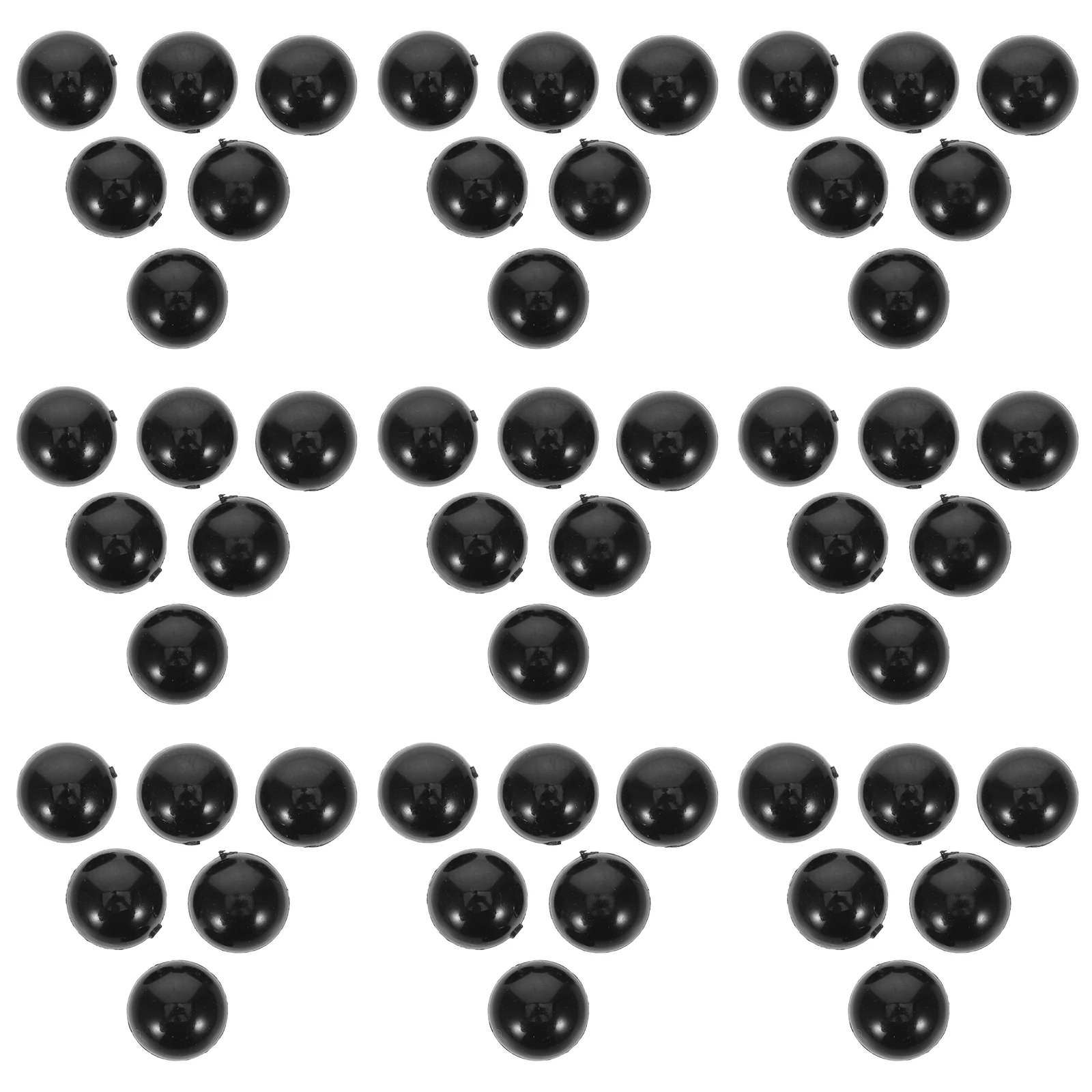 

200pcs 16Mm Flat Back Plastic Eyes Half Round Black For Crafts Diy Amigurumi Stuffed Scrapbooking Button Cabochons Eyeball Beads