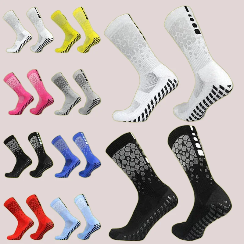 Calcetines deportivos de silicona para hombre, medias de alta calidad con agarre antideslizante, transpirables, 3/5 pares