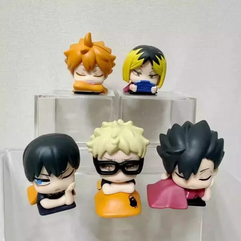 Haikyuu!! Gashapon Toys Hinata Shoyo Kei Tsukishima Kozume Kenma Tetsurou Kuroo Anime Figure Model Ornaments Toys