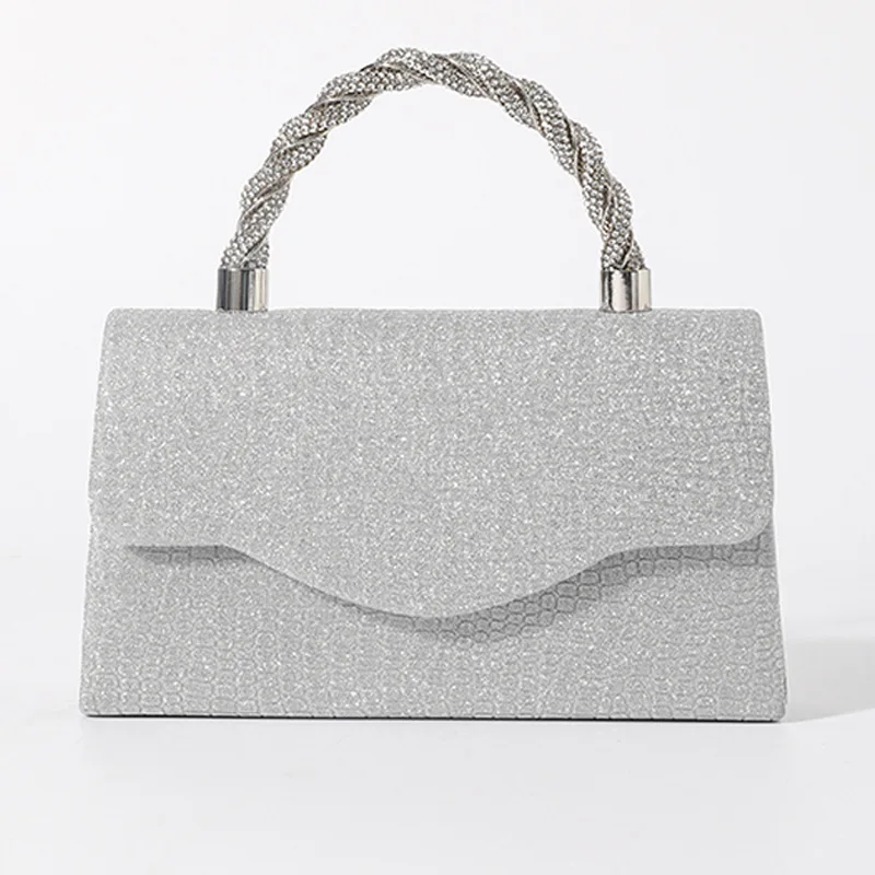 

Elegant Bright Glitter Evening Banquet Bag Ladies' Diamond-encrusted Wedding Dinner Handbag Shiny Banquet Party Dress Clutch Bag