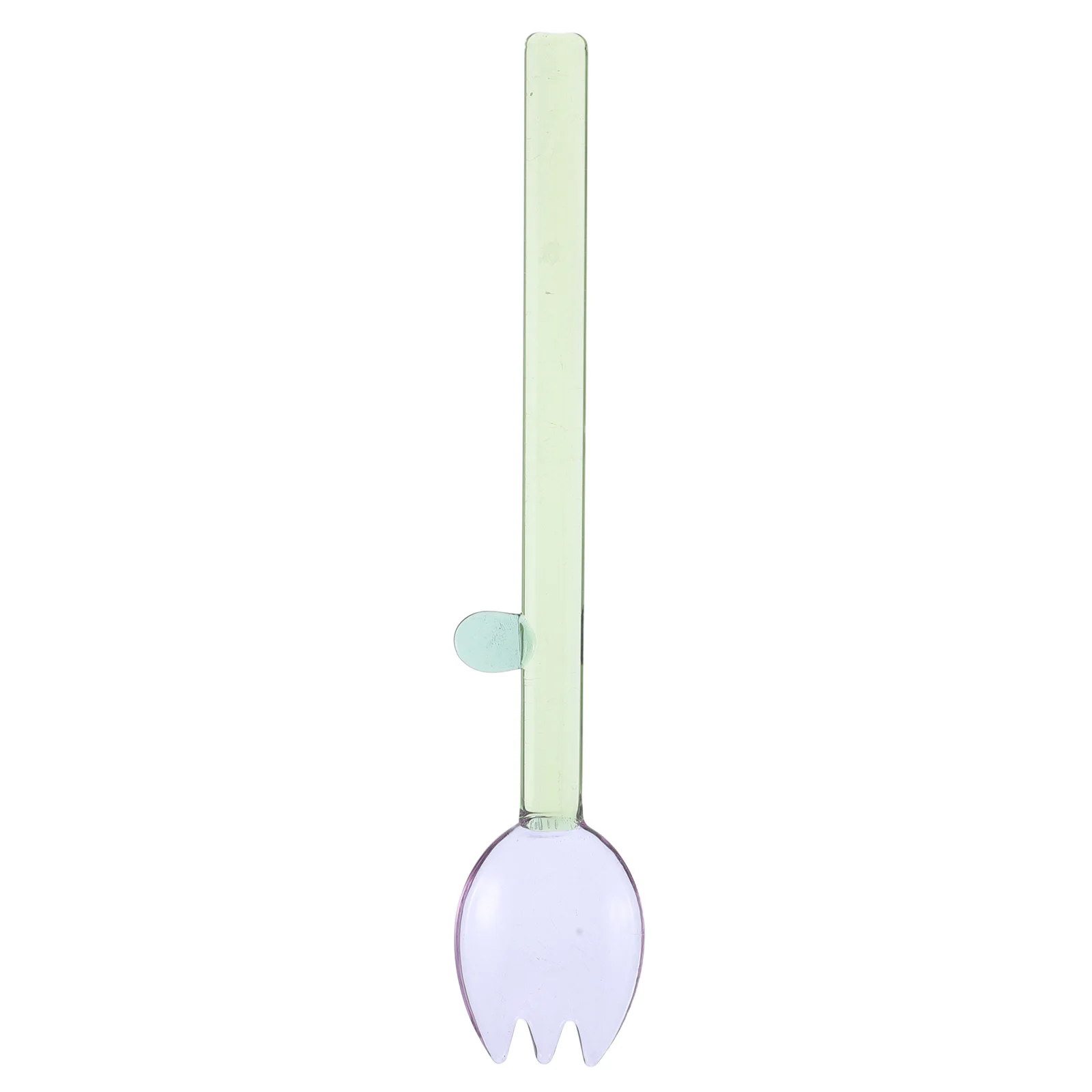 

Purple Flower Glass Spoon Creative Long Handle Coffee Tea Dessert Ice Cream Pudding Stirring Spoon Decorative Spoons for Tea