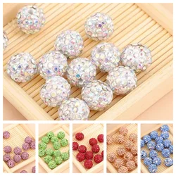 Free Shipping! 20-100pcs Rhinestone Spacer Beads Round Good Quality 10mm DIY beads for needlework accessories & Jewelry Making