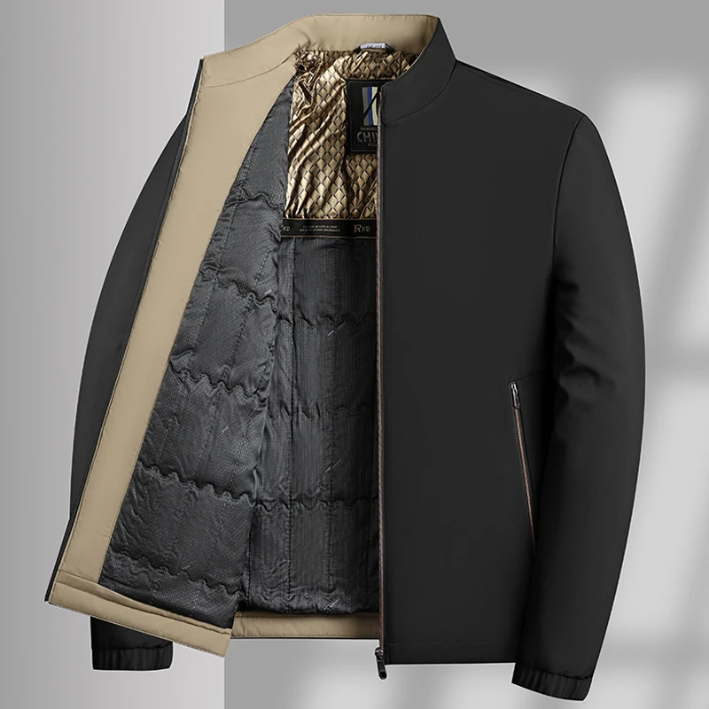 

Winter Jacket Men Business Parkas Thick Warm Jackets Stand Collar Autumn Outerwear Coat Fashion Casual Formal Puffer Jacket