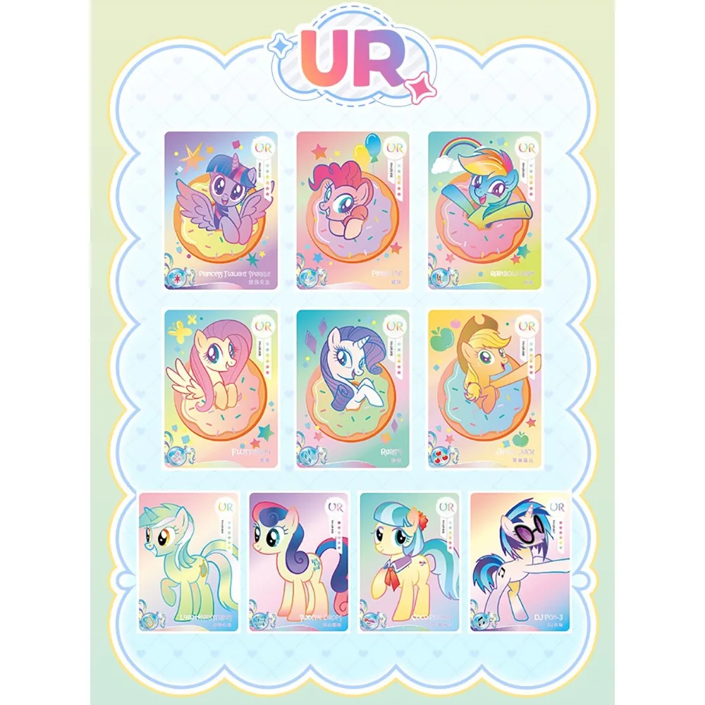 KAYOU My Little Pony Cards for Children Shining Friendship Magic Twilight Sparkle Colorful Dream Rainbow Cards Favorite Gifts