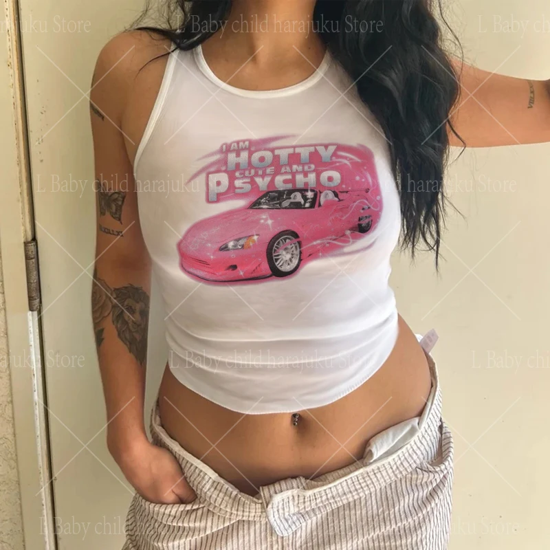 Camisole de voiture rose vif pour femme, haut court amincissant, débardeurs en fibre assortis, haut 