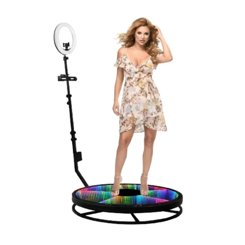 جديد كابينة تصوير زجاجية 360 مستودع الولايات المتحدة الأمريكية 68 سنتيمتر 80 سنتيمتر 360 كابينة فيديو 100 سنتيمتر مع حافظة الطيران #1