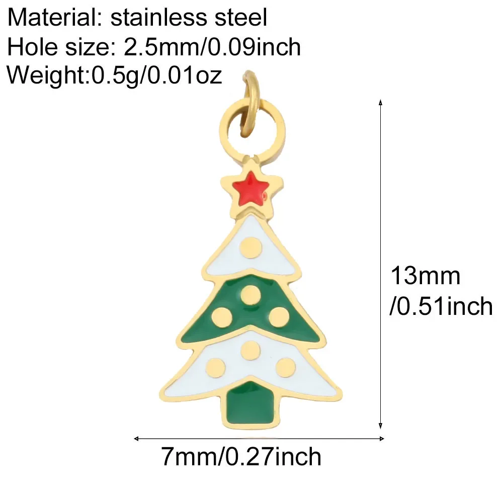 High Quality Stainless Steel Christmas Jewelry Pendant Snowflake Pendant DIY Necklace Christmas Tree Decoration Party Jewelry