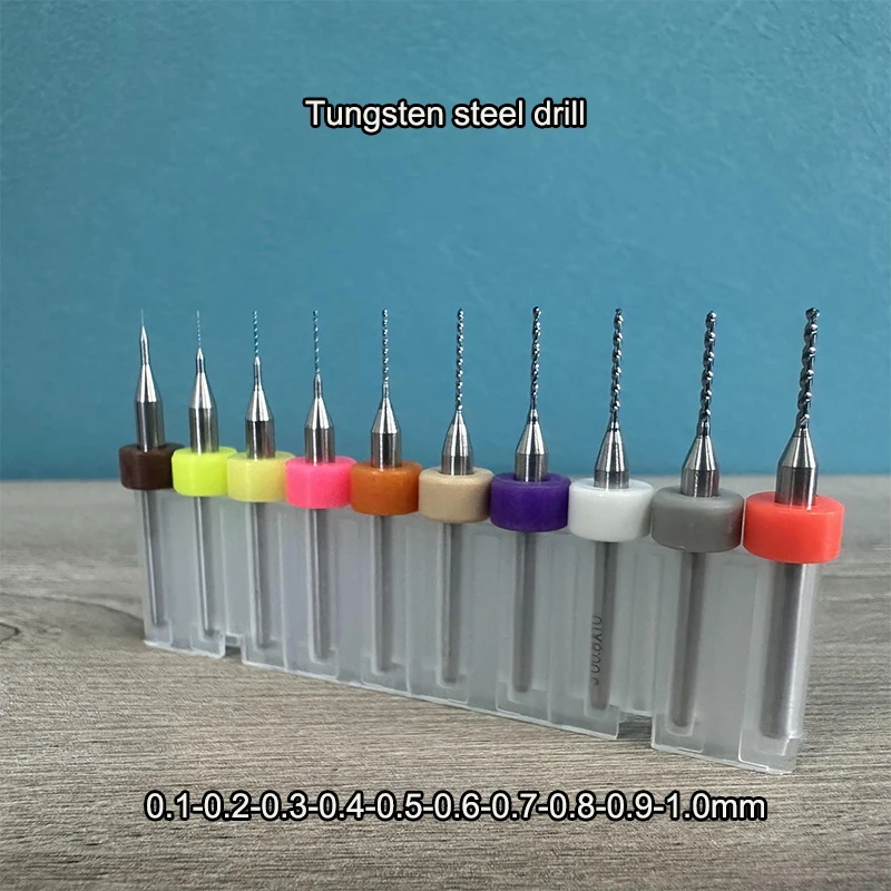 Сверла для токарного станка, набор из карбида вольфрама для ремонта часов, диаметр 3 мм, 10 размеров