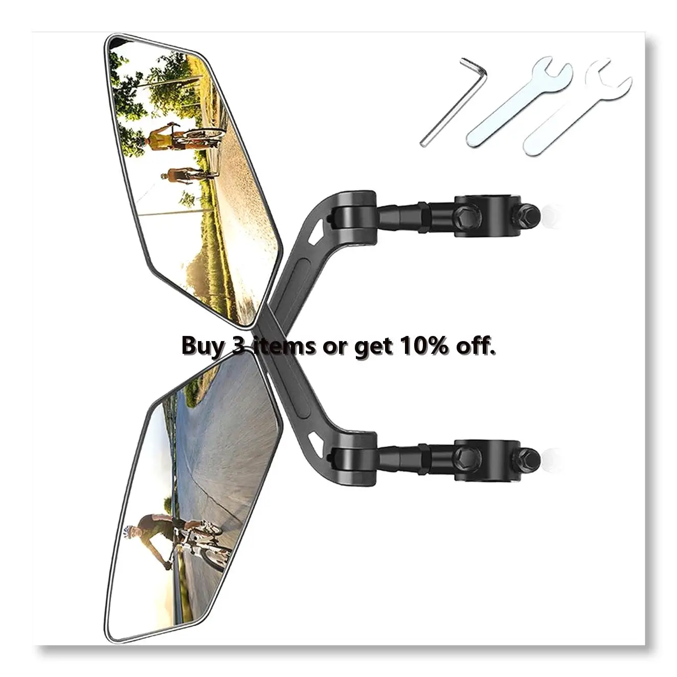 ●Bicycle Rearview Mirror, 360 Degree Rotation Adjustment, Suitable for Bicycles and Electric Vehicles