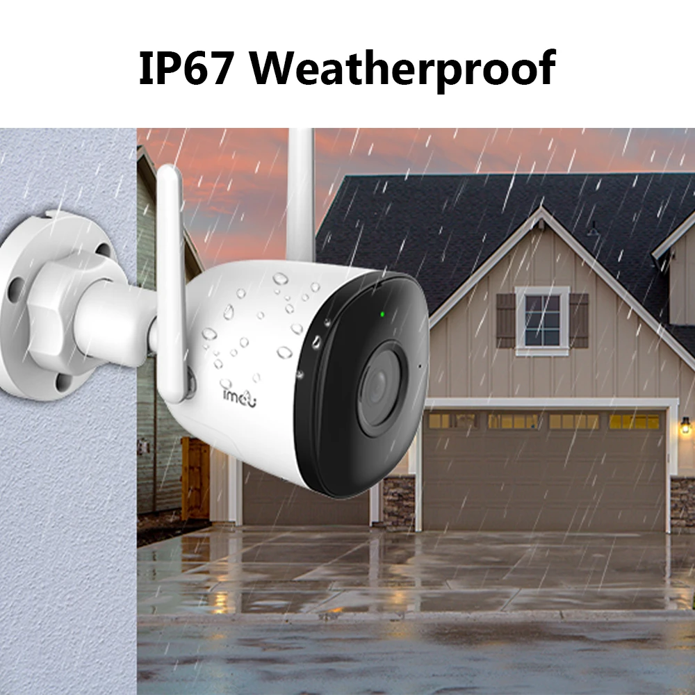 IMOU 4MP Video Security System Wireless NVR Kit IP67 Weatherproof Audio Recording Video Surveillance WiFi Camera Bullet 2C Set