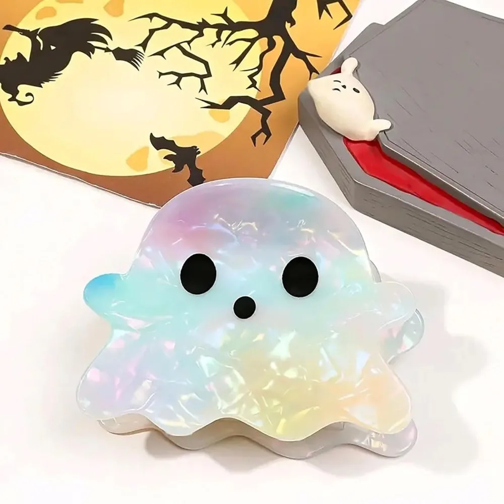 Halloween Hair Claw Party Dress Up Hair Accessories Acetate Ghost Skeleton Cat Hair Claw Y2K Style Holiday Gift for Date Party