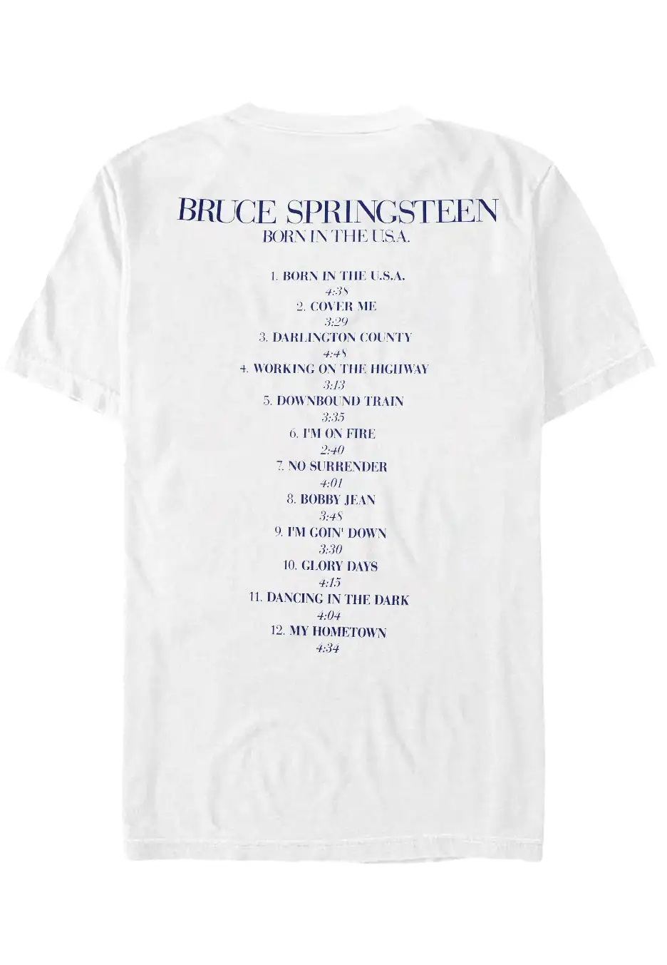 Bruce Springsteen - Born In The USA White - T-Shirt