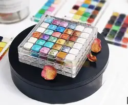 Acrylic Watercolor Paint Empty Box 16/36 Grid Transparent Palette Dustproof Magnetic Suction Stackable Portable Box Art Supplies