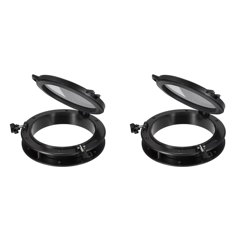 2Pcs 10 Inch RV Boat Yacht Round Portlight Window Accessories