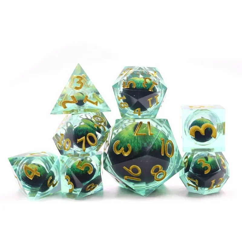 

resin sharp edge moving dragon eye dice