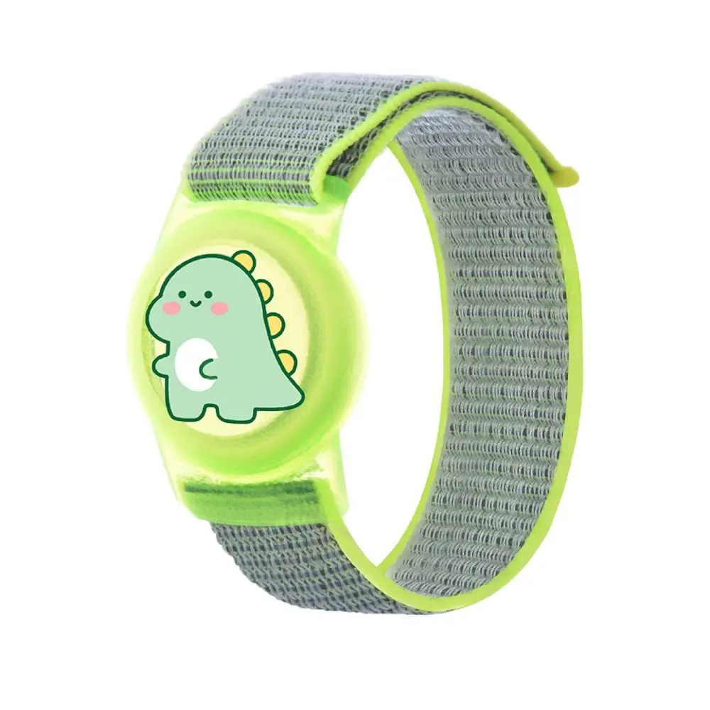 TPU Cartoon Case Nylon Strap Waterproof Adjustable Kids Bracelet Replacement Child Wristband for Apple AirTag
