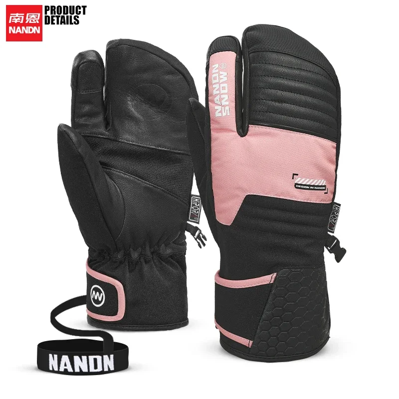 NANDN-guantes de esquí para la nieve para hombre y mujer, manoplas impermeables para mantener el calor, para Snowboard, motocicleta, esquí,