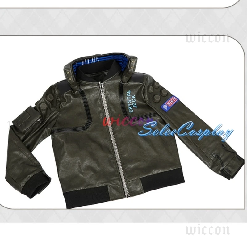 Game Punk Style 2077 Samurai Main Character V Cosplay Costume For Man Faux Leather Game Jacket High Quality Coat