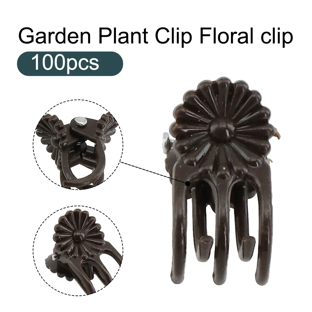 

Orchid Flower Holder Plant Support Orchid Clips Garden Tool Flower Support Clamp Green Plant Clips PP 100pcs Branch Clamping