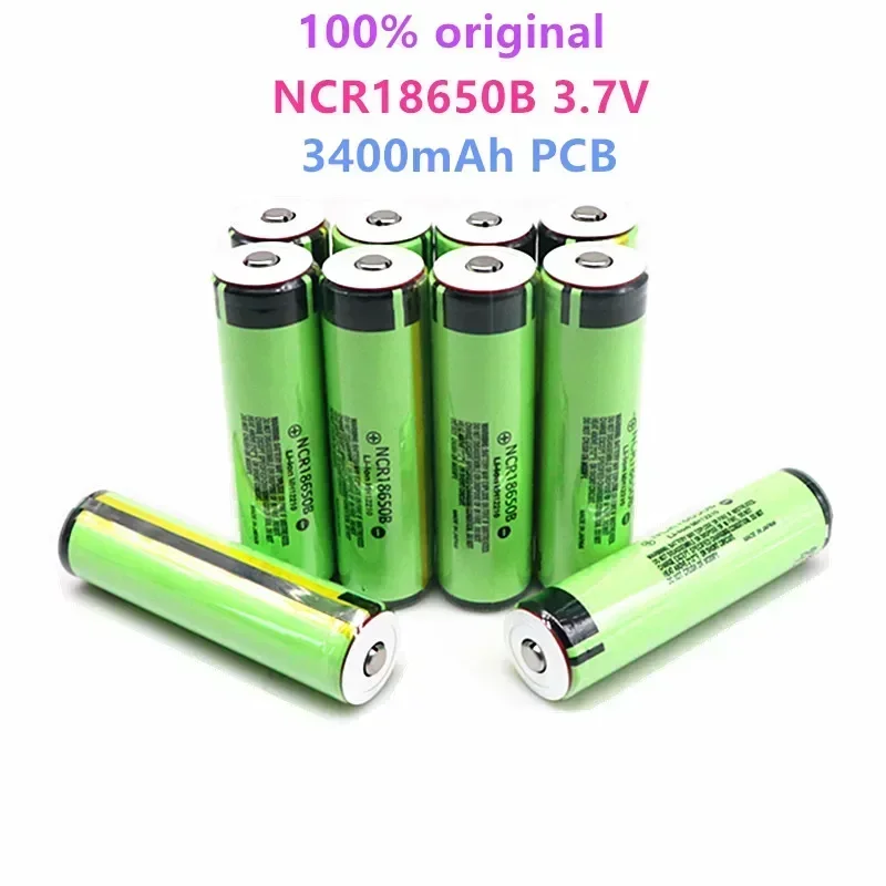 Original protegido 18650 3.7 V 3400 mAh NCR18650B batería recargable de baterías de uso Industrial  marca de la batería y el ti