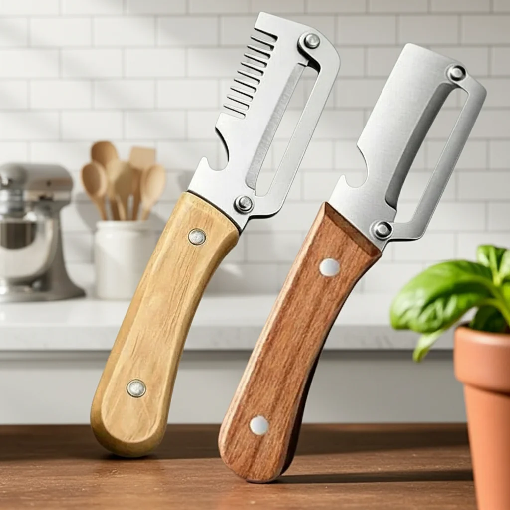 2PC Set Kitchen Peeler Vegetable Handle Stainless Steel Wooden for Peeling and Slicing Fruits Tool Accessory Blenders Cheap the