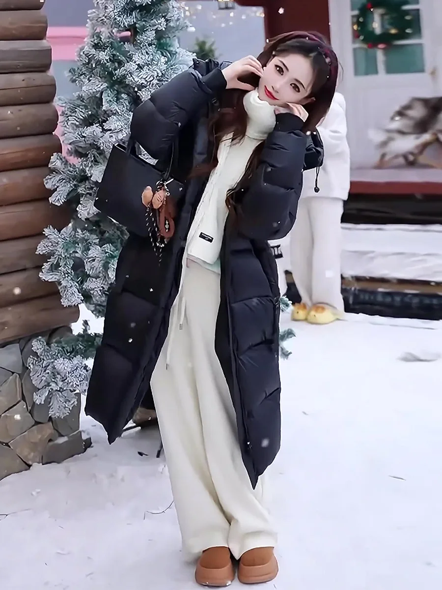 Nueva llegada de invierno abrigo largo blanco Du down Jaet para mujer Ultra resistente al frío Casual Sle cremallera ket diseño Ci ocio