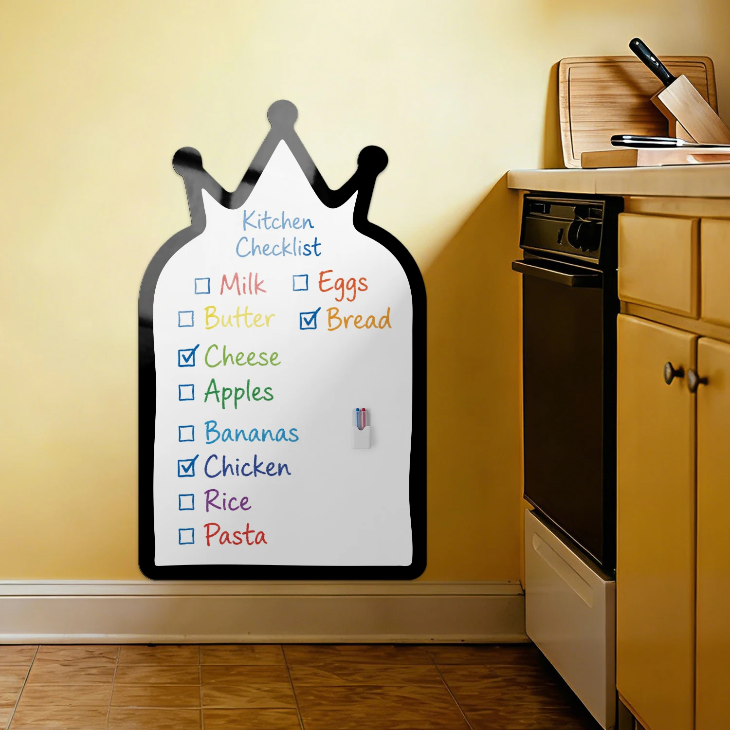 

Self adhesive magnetic whiteboard sticker - wall peeling adhesive dry wiping board, reusable home whiteboard