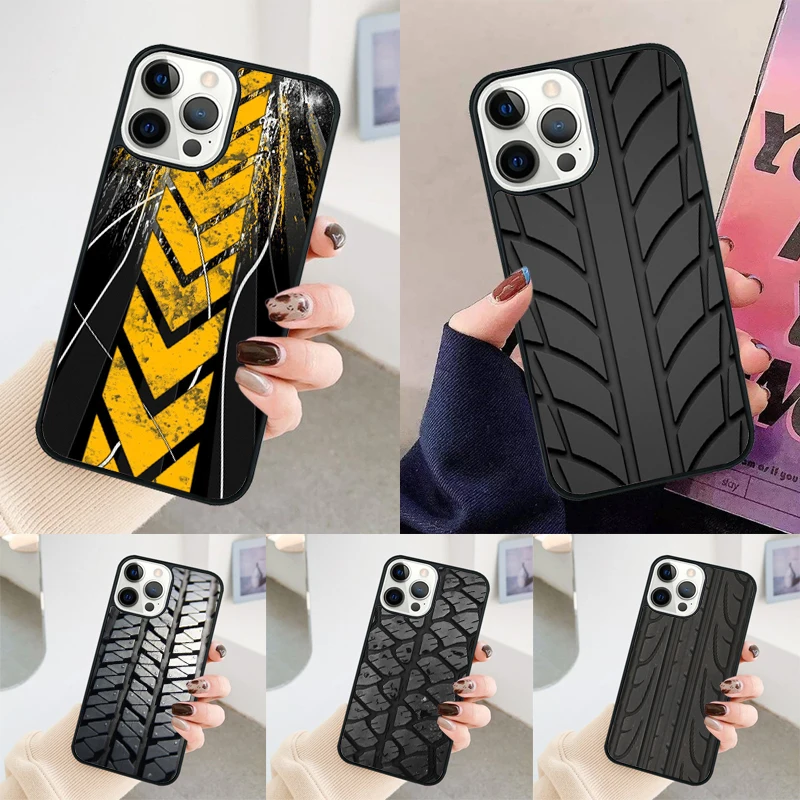 Tire Tread Pattern phone case Cover For iPhone 14 15 16 Pro Max SE 2020 coque For apple 11 12 13 Pro Max Mini 7 8 Plus