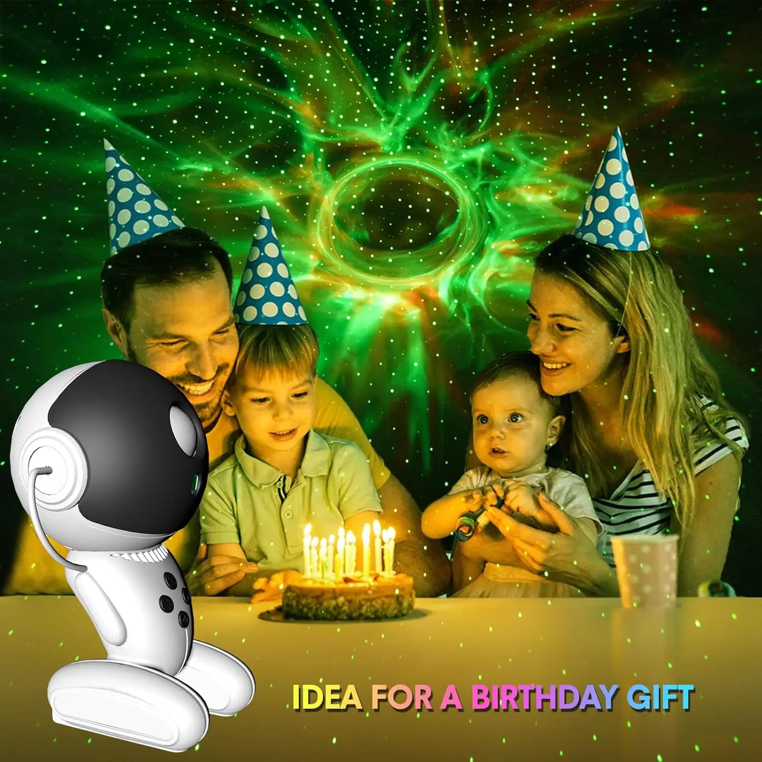 2024 new star robot projector bedroom atmosphere lamp music night light sky star plug-in projector lights