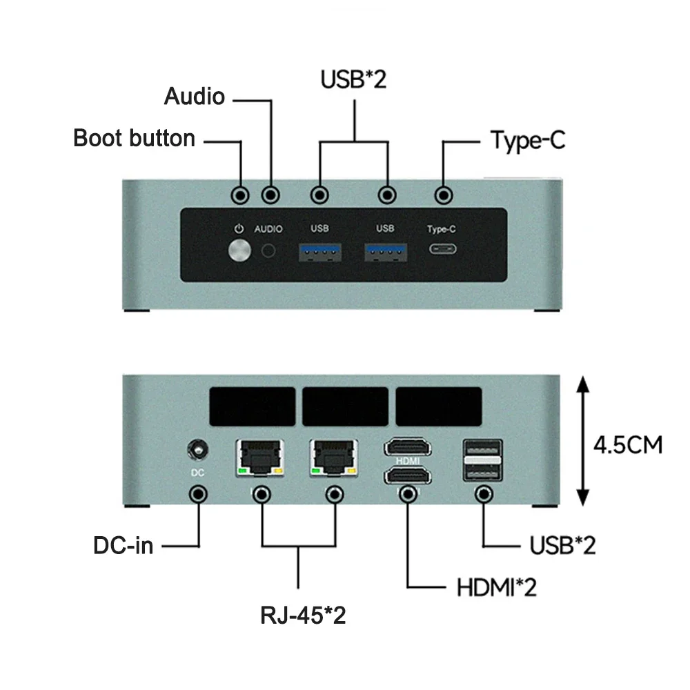 cheap Mini Pcs Barebone 6600H 6800H 6900HX 7735HS 7840H 7940HS Desktop Office Computer Mini pc