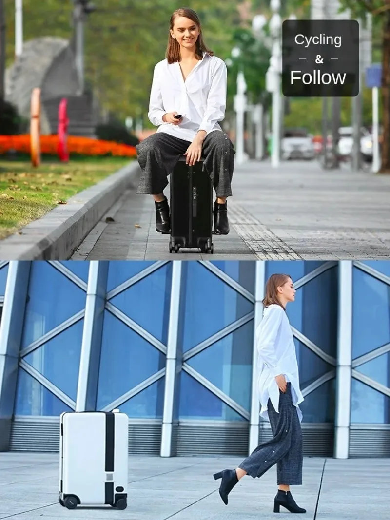 

Intelligent electric luggage compartment automatic follow boarding trolley box alternative travel traveling suitcase car