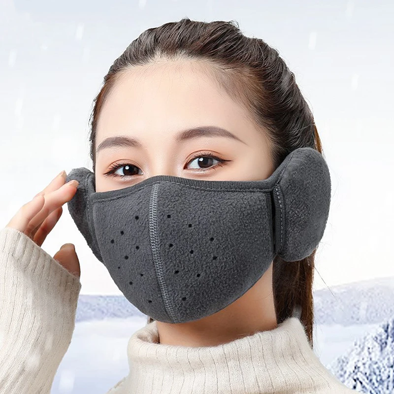 Windproof Thermal Face Mask for Women, Ear Protection, Warmer, Sports, Outdoors, Riding, Cycling Gift, Winter, 2 in 1