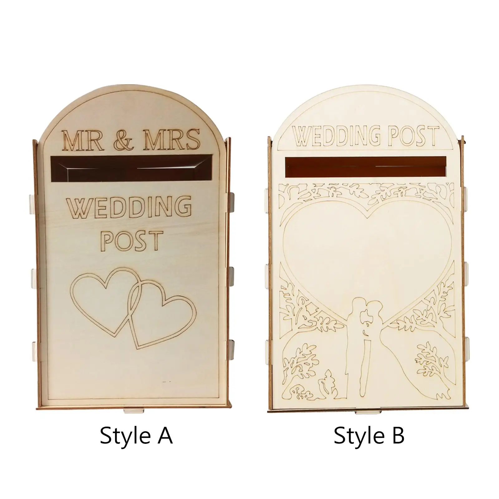 Wedding Card Box Decorative Rustic Wedding Decor Envelope Gift Card Box Letterbox Postbox for Reception Bridal Shower Party