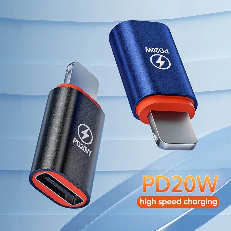 20W Type C to Lightning Adapter Lightning Male to USB C Female Connector Fast PD Charging Adaptor Converter For iPhone iPad