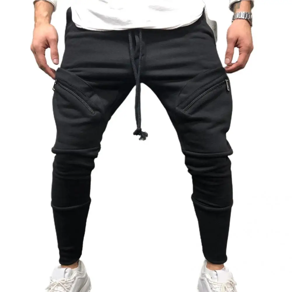 

Trendy Men Pants All Match Windproof 5 Sizes Comfortable Touching Men Sweatpants