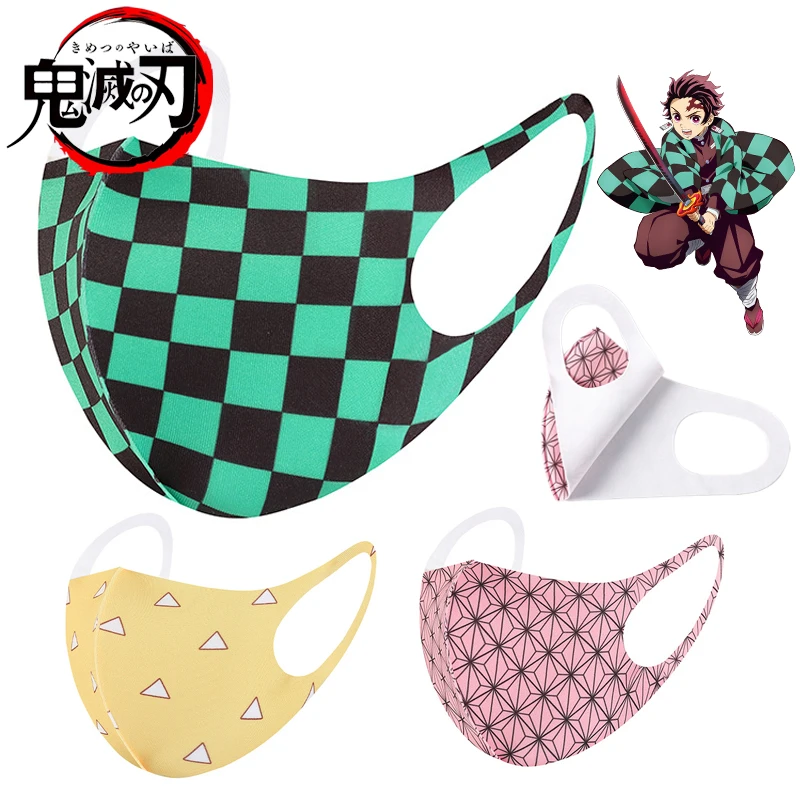 

10Pcs Demon Slayer Dust Mask for Adults Unisex Anime Cycling Mask Tanjirou Nezuko Cartoon Peripherals Masks in Summer Gifts