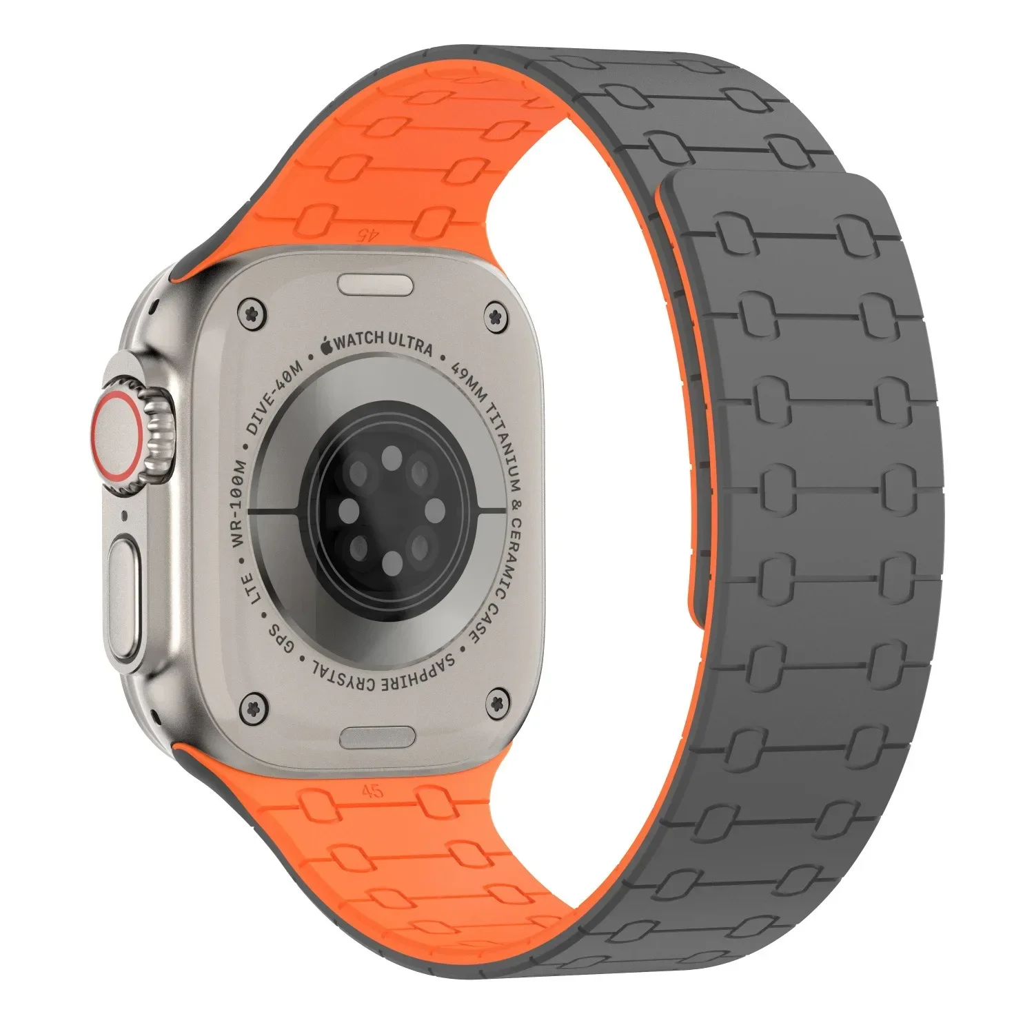 Silikonarmband für Apple Watch Ultra 4 3 2 49mm 12 11 10 46mm 42mm 9 8 7 45/41mm Magnetisches Armband iWatch 6 5 4 SE 44/40mm – Detail 10