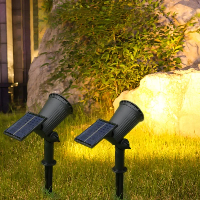 

9 LEDs Solar Spotlights Outdoor IP65 Waterproof Spot Lights Brightness Adjustable For Garden Backyard Driveway Patio Decor New